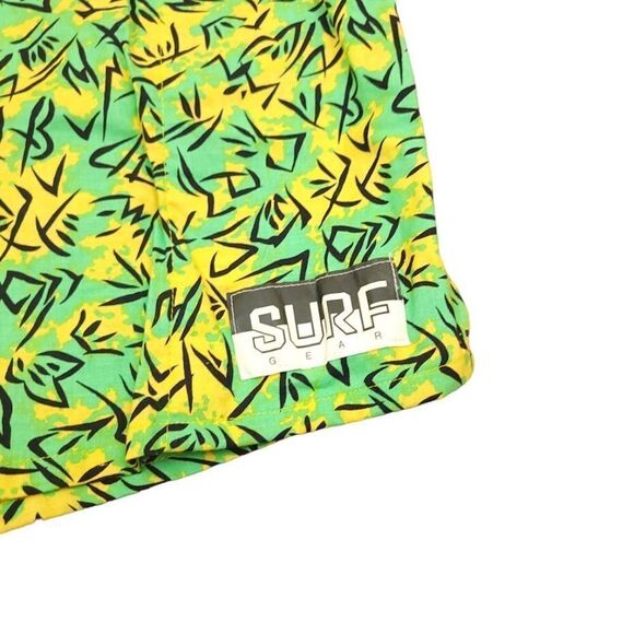Surf Gear Swim Shorts Vintage 80s All Over Print Abstract Made In USA Medium - Picture 2 of 5